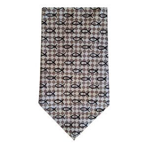 Silk NeckTie Christian Fish Divinity Series Hebrews 11:1